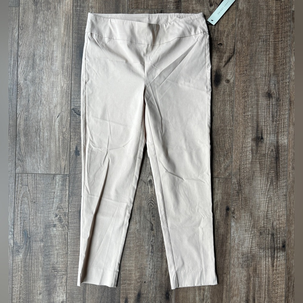 NEW Larry Levine Slim Ankle Length Pull On Slacks Women's Size Large - Picture 4 of 12